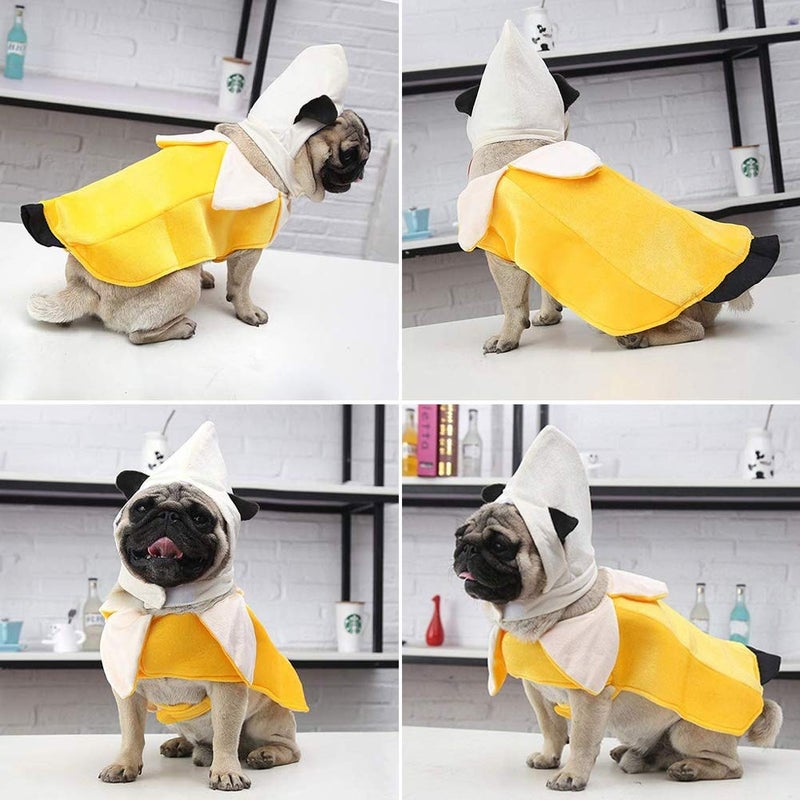 Coppthinktu Banana Dog Halloween Costume - Dog Costumes for Small Medium Large Dogs Cute Cosplay Outfit Jumpsuit - Pet Clothes Outfit for Christmas Party Special Events - Image 4